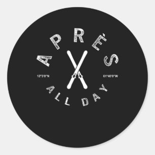 Apres Winter Sports Apres ski lover Skiing Ronde Sticker