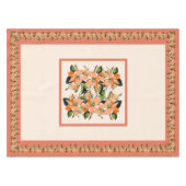 Apricot Azalea sur Crème 52" x 70" Nappe (Devant (Horizontal))