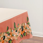 Apricot Azalea sur Crème 60" x 104" Nappe (In Situ)