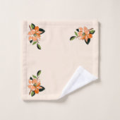 Apricot Azalea sur la crème (Gant de toilette)