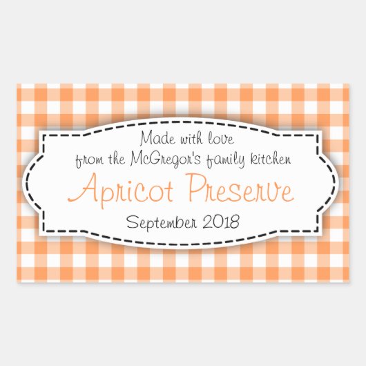 Apricot confiture orange aliment autocollant étiqu (Devant)