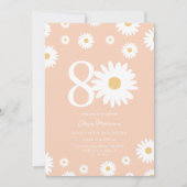 Apricot Daisy 80e anniversaire Invitation (Devant)