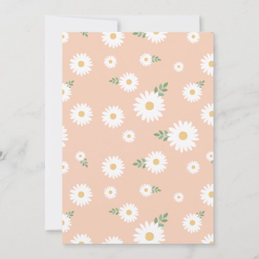 Apricot Daisy 80e anniversaire Invitation (Dos)