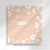 Apricot Daisy Baby in Bloom Baby shower invitation