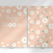 Apricot Daisy Baby in Bloom Baby shower invitation