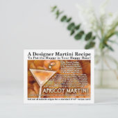 Apricot Martini Recept Briefkaart (Staand voorkant)