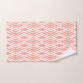Apricot moderne et Motif de diamant blanc (Serviette à main)