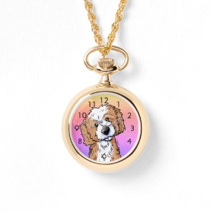 Apricot Parti DOODLEMOJI Horloge