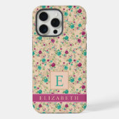 Apricot Personnalisé Peach Floral Green Purple Fle (Verso)