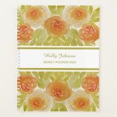 Apricot Rose Floral Weekly Planner (Devant)