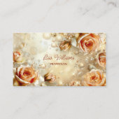 Apricot Rozen Luxury Visitekaartje (Voorkant)