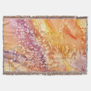 APRICOT SORBET Abstracte Waterverf Deken