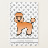 Apricot Toy Poodle mignonette Cartoon Chien & Text (Devant)