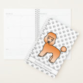 Apricot Toy Poodle mignonette Cartoon Chien & Text (Devant avec enveloppe)