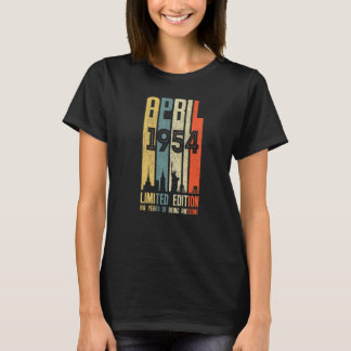 April 1954 69 Birthday 69 Year Old 1954 Birthday V T-shirt