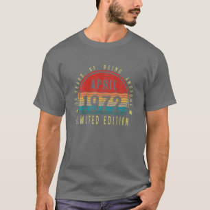 April 1972 50 jaar oude geschenken voor mannen  50 t-shirt