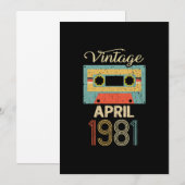  april 1981 40e verjaardag 40 jaar cadeau kaart (Voorkant / Achterkant)