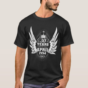April 1994 verjaardag engel vleugels t-shirt