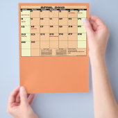 April. 2012 Kalender 13 Maanden Multifunctionele F Flyer (Hand)