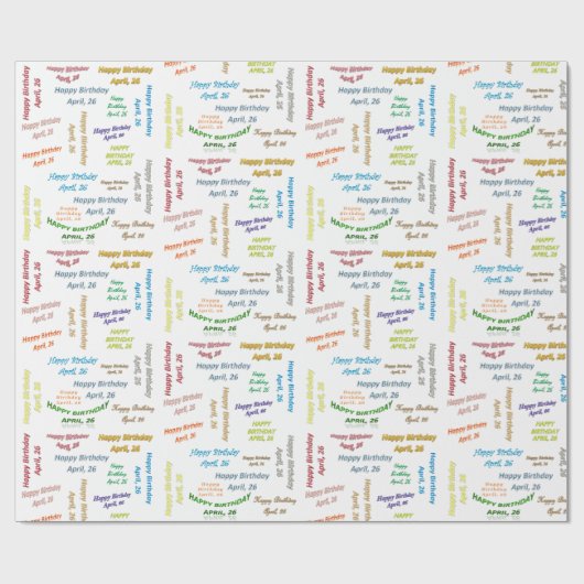 April, 26 's avonds cadeaupapier (Vlak)