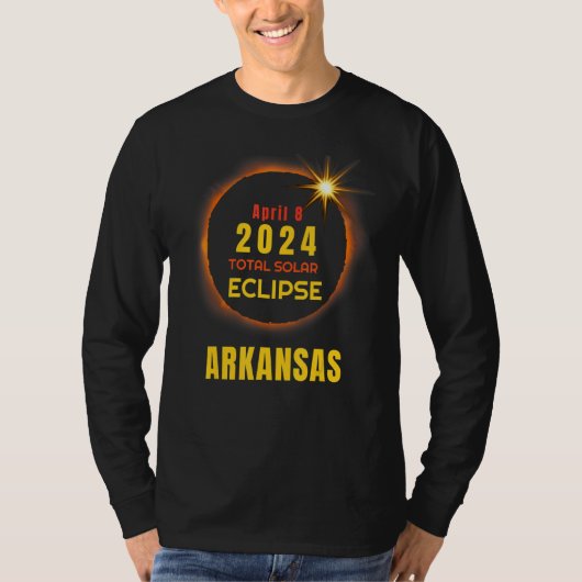 April 8, 2024 Total Solar Eclipse T-shirt ARKANSAS (Devant)