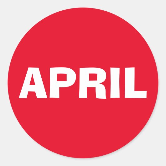 April Ad Lib Red Sticker van Janz (Voorkant)