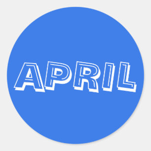 April Alphabet Soup Royal Blue Sticker van Janz