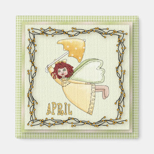 April Angel / Fairy Maand Magnet Magneet