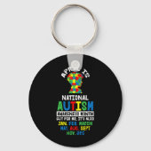 April Autism Awareness Gifts For Autistic Boys Puz Sleutelhanger (Achterkant)