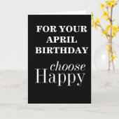 ** APRIL BIRTHDAY WISHES* ZEGGEN "HAPPY" KAART (Gele Bloem)