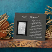 April Birthstone Diamond Fotoplaat (Zijkant)