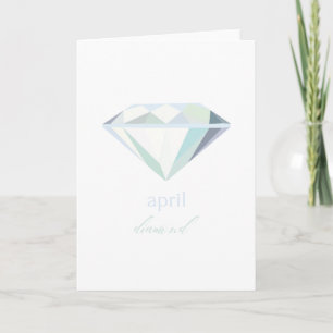 April Birthstone Diamond Kaart