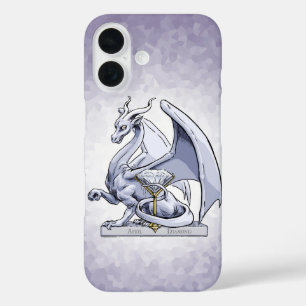 April Birthstone Dragon: Diamond Hoesje-Mate iPhon iPhone 16 Hoesje
