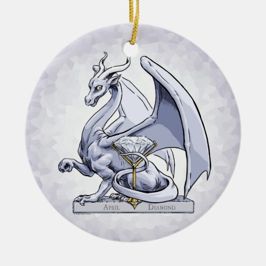 April Birthstone Dragon: Diamond Ornament (Voorkant)
