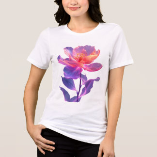 April Bloem Neon Bloem Abstract Lente Vernieuwing  Tri-Blend Shirt