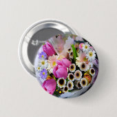 April Bouquet Ronde Button 5,7 Cm (Voorkant /achterkant)
