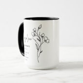 April Bridesmaid | Sweet Pea Birth Flower Mok (Voorkant links)