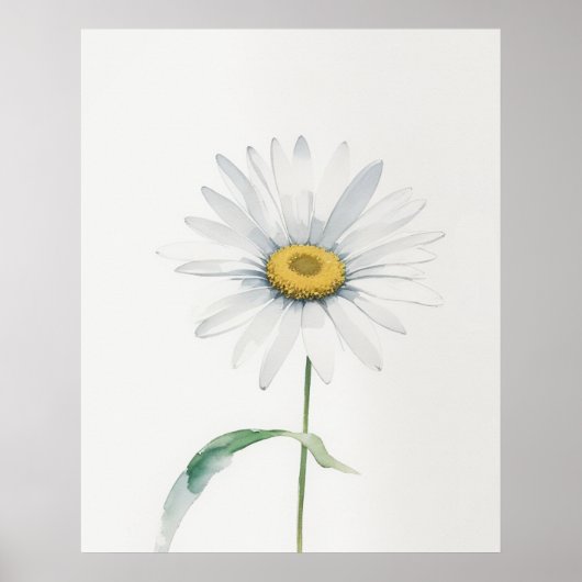 April Daisy Birth Flower Poster (Voorkant)
