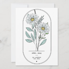 April Daisy Birth Flower Print