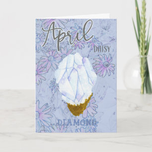 April Daisy en Diamond Birthday Kaart