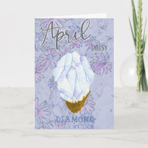 April Daisy en Diamond Birthday Kaart