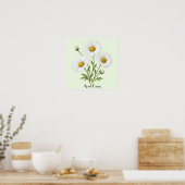 April Daisy Flowers Poster (Keuken)