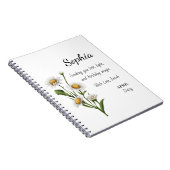April Daisy Personalized Birthday Notitieboek (Rechterzijde)