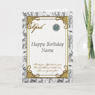 April Diamond Birthstone Birthday Card Kaart