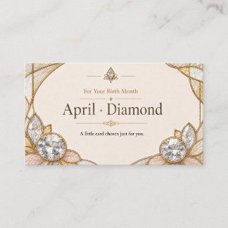 April Diamond Birthstone Shop Card Visitekaartje