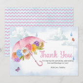 April Douches Bring May Flowers Baby shower Bedankkaart (Voorkant / Achterkant)