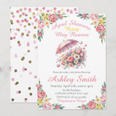 April Douches Bring May Flowers Baby shower Kaart (Voorkant / Achterkant)