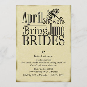 April Douches Juni Bruiden Kaart