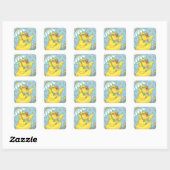 APRIL DOUCHES PRINTEMPS CHICK STICKERS Feuille (Feuille)