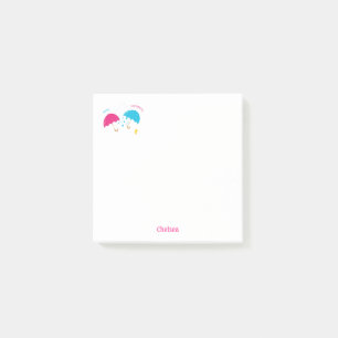 April Douches Regenachtige Dag Paraplu's met Naam Post-it® Notes